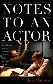 Cover of: Notes to an Actor