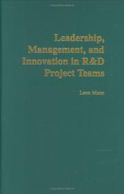 Cover of: Leadership, Management, and Innovation in R&D Project Teams