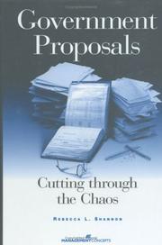 Cover of: Government Proposals by Rebecca L. Shannon