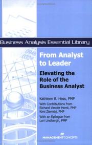 From analyst to leader by Kathleen B. Hass, Richard Vander Horst, Kimi Ziemski, Lori Lindbergh