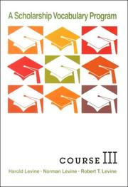 Cover of: A Scholarship Vocabulary Program Course III (R 619 S)