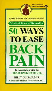 Cover of: 50 Ways to Ease Back Pain (Medical Book of Remedies) by Consumer Guide editors