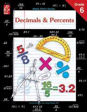 Cover of: Decimals and Percents, Grade 6 by Andrea Miles Moran