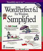 Cover of: Wordperfect 6 1 for Windows Simplified (Simplified S.) by MaranGraphics Development Group, Ruth Maran, Ruth Maran