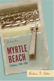 Cover of: Myrtle Beach: A History, 1900--1980