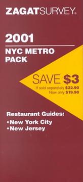 Cover of: Zagatsurvey 2001 NYC Metro Packsnyc & New Jersey