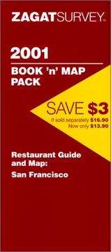 Cover of: Zagatsurvey 2001 San Francisco Restaurant Guide and Map (Zagatsurvey : San Francisco Restaurant Guide and Map, 2001) by Zagat Survey