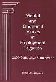 Cover of: Mental and Emotional Injuries, 2000 Supplement