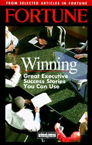 Cover of: Winning: Great Executive Success Stories You Can Use