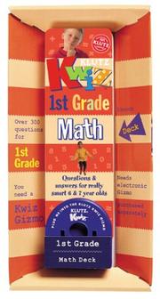 Cover of: Klutz Kwiz 1st Grade Math: Cards and Math Deck