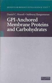 GPI-Anchored Membrane Proteins and Carbohydrates by Daniel Hoessli