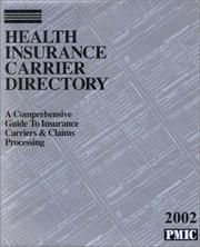 Cover of: Health Insurance Carrier Directory, 2002 by James B. Davis, James B. Davis