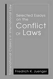 Cover of: Selected Essays on the Conflict of Laws (Transnational Classics in International Law, 1)