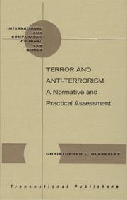 Cover of Terrorism and Anti-Terrorism