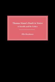 Cover of: Thomas Mann's Death in Venice: A Novella and Its Critics (Studies in German Literature Linguistics and Culture)