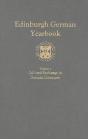 Cover of: Edinburgh German Yearbook 1: Cultural Exchange in German Literature (Edinburgh German Yearbook)