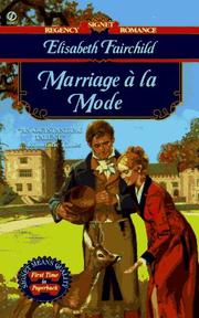 Cover of: Marriage a la Mode