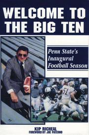 Cover of: "Welcome to the Big Ten" by Kip Richeal