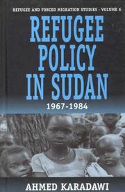 Cover of: Refugee Policy in Sudan, 1967-1984 (Studies in Forced Migration)