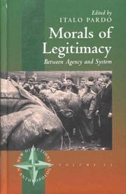 Cover of: Morals of Legitimacy by Italo Pardo