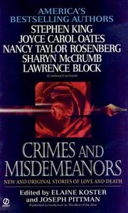 Cover of: Crimes and Misdemeanors: New and Original Stories of Love and Death