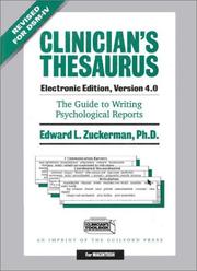 Cover of: Clinician's Thesaurus, Electronic Edition: Version 4.0