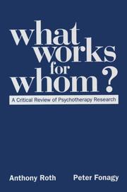 Cover of: What Works for Whom? by Anthony Roth, Peter Fonagy