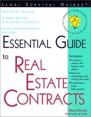 Cover of: Essential Guide to Real Estate Contracts by Mark Warda