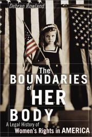 Cover of: THE BOUNDARIES OF HER BODY by Debran Rowland