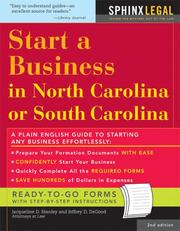 Cover of: Start a Business in North Carolina or South Carolina, 2E (How to Start a Business in North Carolina and South Carolina)