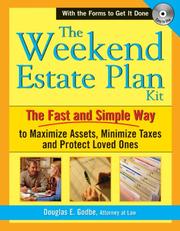 Cover of: The Weekend Estate Planning Kit (+ CD-ROM) (Weekend...) by Douglas Godbe