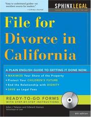 Cover of: File for Divorce in California, 6E (How to File for Divorce in California) by John Talamo, Edward Haman, John Talamo