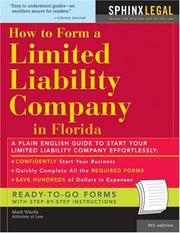 Cover of: Form a Limited Liability Company in Florida by Mark Warda