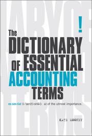 Cover of: The Dictionary of Essential Accounting Terms (Sphinx Dictionaries)