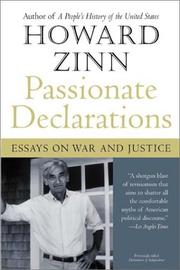 Cover of: Passionate declarations: essays on war and justice