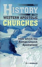 Cover of: History of the Western Apostolic Churches