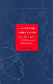 Cover of: Minding the Other's Mind: The Factor of Control in Contemporary Relationships