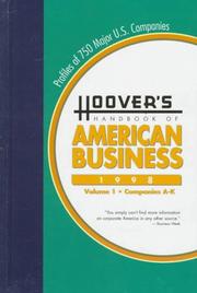 Cover of: Hoover's Handbook of American Business 1998 (Serial by Hoover's Business Press