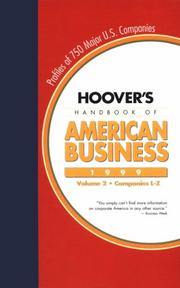 Cover of: Hoover's Handbook of American Business 1999 (Hoover's Handbook of American Business)