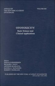 Front cover of Ototoxicity by Unknown