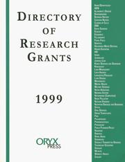 Cover of: Directory of Research Grants 1999