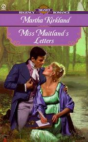 Cover of: Miss Maitland's Letters