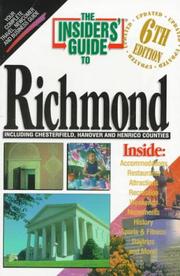 Cover of: The Insiders' Guide to Richmond--6th Edition by Paula Kripaitis Neely, Michael Ryan Croxton