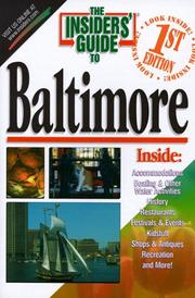 Cover of: The Insiders' Guide to Baltimore by Bob Graham, Lynda Case Lambert