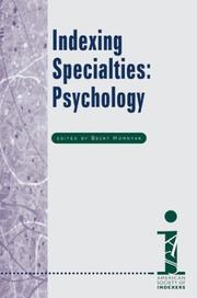 Cover of: Indexing Specialties | Becky Hornyak
