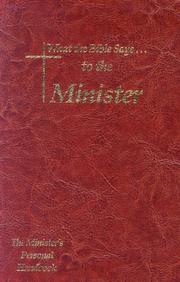 Cover of: What the Bible Says to the Minister | 