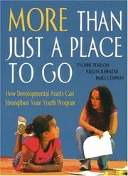 Cover of: More Than Just a Place to Go: How Development Assets Can Strengthen Your Youth Program