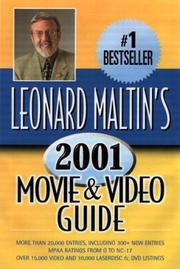 Cover of: Leonard Maltin's 2001 Movie & Video Guide (Signet) by Leonard Maltin, Cathleen Anderson, Pete Hammond