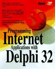 Cover of: Programming Internet Applications With Delphi 32