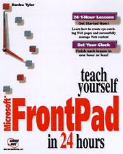 Cover of: Teach Yourself Microsoft Frontpad in 24 Hours by Denise Tyler